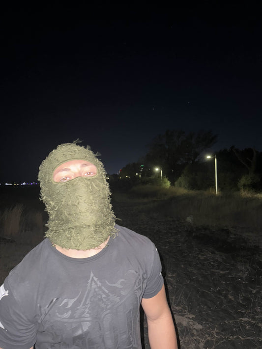 Military Green Frostbite Ski Mask